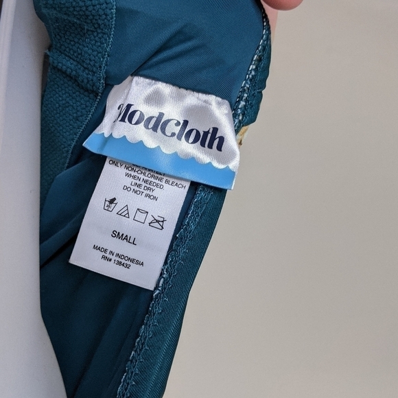 ModCloth Reese Floral Halter One Piece Swim Suit - Picture 5 of 6